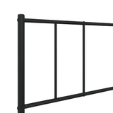 Metal Bed Frame without Mattress with Footboard Black 100x190cm 352492