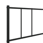 Metal Bed Frame without Mattress with Headboard Black 100x190cm 352474