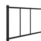 Metal Bed Frame without Mattress with Headboard Black 100x190cm 352474