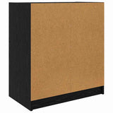 Side Cabinet Black Oak 68 x 37 x 75.5 cm Engineered Wood 886248