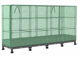 Garden Planter with Greenhouse Cover&Wheels 4 pcs Light Grey PP 3423141