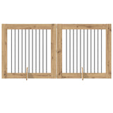 Dog Gate with Stands 2 pcs Artisan Oak 100 x 100 cm 892030