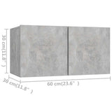 8 Piece TV Cabinet Set Concrete Grey Engineered Wood 3079088