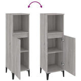 Bathroom Cabinet Grey Sonoma 30x30x100 cm Engineered Wood 819818