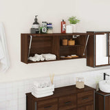 Bathroom Wall Cabinet Brown Oak 100x25x40 cm Engineered Wood 860109