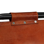 Bar Set 3 Pieces Solid Reclaimed Wood and Genuine Goat Leather 246286