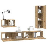 TV Cabinet Set 4 pcs Artisan Oak Engineered Wood 3393329