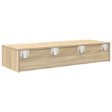 ZNTS Wall Shelf with Drawers Sonoma Oak 100x36x19 cm Engineered Wood 859988