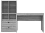 Desk with Drawer with Shelf with Storage 2 pcs Grey Sonoma 3337318