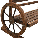 Bench Brown Solid Firwood Medium Fun Inlays Garden Bench 313891