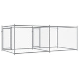 Dog Cage with Doors Grey 4x2x1.5 m Galvanised Steel 3209573