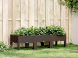 Garden Planter with Legs Brown 120x40x42 cm PP 367900