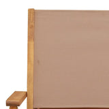 Bistro Set Taupe Solid Acacia wood, 100% polyester fabric Compact 3281810