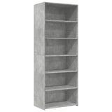 Highboard Concrete Grey 70x41x185 cm Engineered Wood 3281690