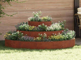 Garden Planter Brown 120 x 120 x 20 cm Weathering Steel 873661