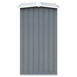 ZNTS Garden Log Storage Shed Galvanised Steel 172x91x154 cm Grey 44858