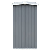 ZNTS Garden Log Storage Shed Galvanised Steel 172x91x154 cm Grey 44858