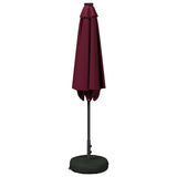 Garden Parasol with LED Lights and Base 270 x 270 cm Polyester 42036262