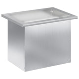 Garden Planter with LED Silver 30 x 40 x 30 cm Galvanised Steel 8008080