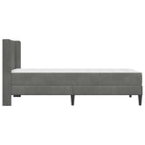 Bed Frame with Mattress Dark Grey 90 x 190 cm Velvet 3415245