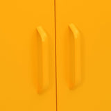 Storage Cabinet Mustard Yellow Steel Large Adjustable Feet 336155