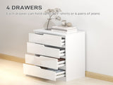 Chest of Four High Gloss Front Drawers - White T3398P342358