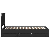 Bed Frame with Drawer Black 100 x 200 cm Engineer Wood 3409490