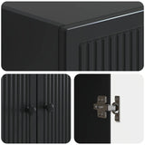 Cabinet Set 2 pcs Black 66 x 34.5 x 90 cm Engineered Wood 3416359