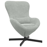 Egg Chair Light Grey 63 x 73 x 90 cm Velvet 42002756