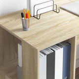 Desk with Shelf Sonoma Oak 130 x 50.5 x 75 cm Engineered Wood 869500
