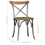 Dining Chairs 2 pcs Solid Mango Wood 244592