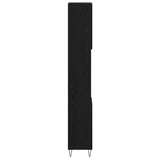 Bathroom Cabinet Black Oak 30 x 30 x 190 cm Engineered Wood 862882