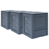 Garden Composters 3 pcs Grey 60x60x73cm 780 L 278920