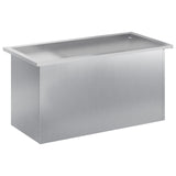 Garden Planter with LED Silver 40 x 80 x 40 cm Galvanised Steel 8008164