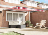 Retractable Awning Red and White 300 x 250 cm 3329983