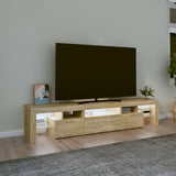 TV Cabinet with LED Lights Sonoma Oak 200x36.5x40 cm 3152812