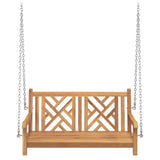 Garden Swing Bench 114 x 60 x 64 cm Solid Teak Wood 42001969