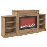 Electric Fireplace Artisan Oak 140 x 30 x 67 cm Engineered wood 8021150