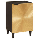 Bathroom Cabinet with Shelf Black and Gold 38 x 33 x 58 cm 4017849