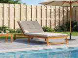Sunlounger Cushion GEMERT 100% Polyester White 190 x 80 x 9 cm 947430