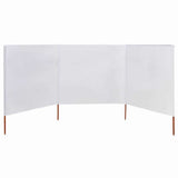 3-panel Wind Screen Fabric 400x160 cm Sand White 47148