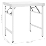 Kitchen Folding Work Table 85x60x80 cm Stainless Steel 326156