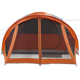Family Tent Tunnel 6-Person Grey and Orange Waterproof 4009460