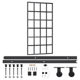 Sliding Door with Hardware Set ESG Glass&Aluminium 102x205 cm 3081967