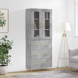 Highboard Concrete Grey 69.5x34x180 cm Engineered Wood 3198397