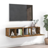 2 Piece TV Cabinet Set Smoked Oak Engineered Wood 3120278