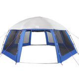 ZNTS Pool Tent with Removable Fly & Mesh Walls Azure Blue 612x612 cm 4100637