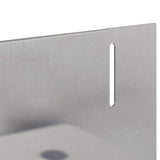 Lawn Edging 10 pcs 102 x 4 x 4 cm Steel Silver 8008730
