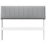 Upholstered Headboard Light Grey 100 cm Solid Pine Wood 879248