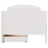 Bed Frame without Mattress White 90x200 cm Solid Wood Pine 3301807